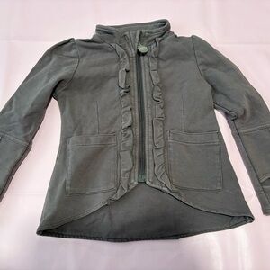 Chic Kids Gray Ruffle Jacket